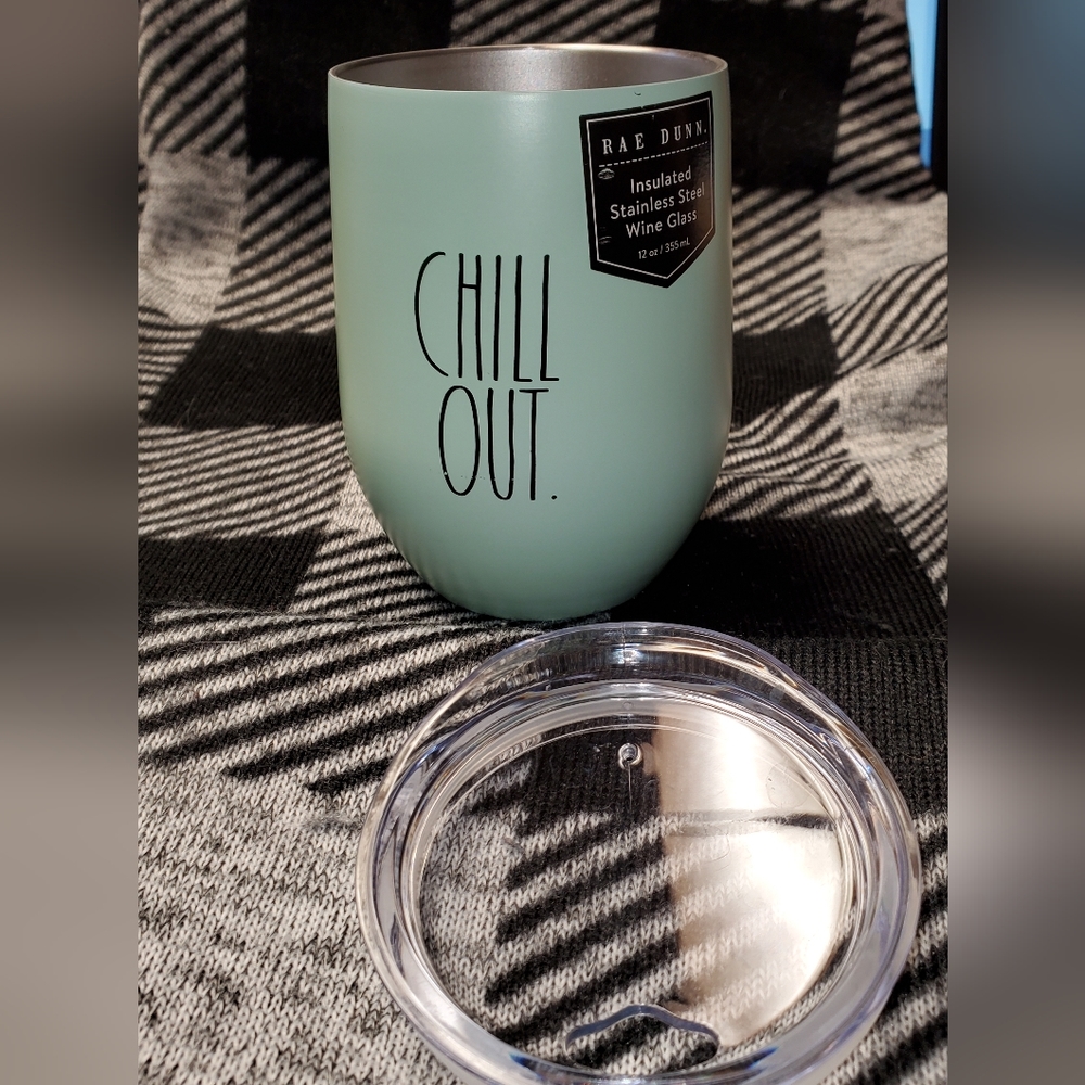 Rae Dunn CHILL OUT Wine Tumbler